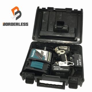 マキタ(Makita)の☆中古品☆makita マキタ 18V 充電式インパクトドライバー TD170DRGXW 白/ホワイト バッテリー2個(18V 6.0Ah) 充電器 ケース付き 81749(工具)