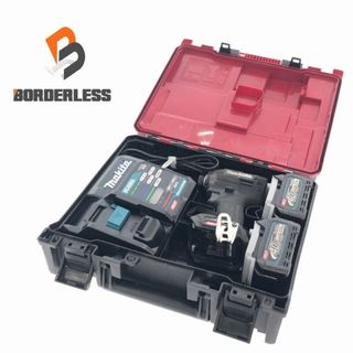 マキタ(Makita)の☆中古品☆makita マキタ 40Vmax 充電式インパクトドライバ TD002GRDXB 黒/ブラック バッテリー2個(40Vmax 2.5Ah) 充電器 ケース付き 82106(工具)