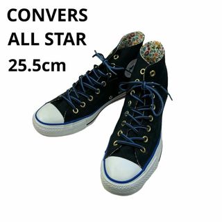 CONVERSE  レディース　　新品　24.5㎝　花柄　ゴブラン織　ブラック