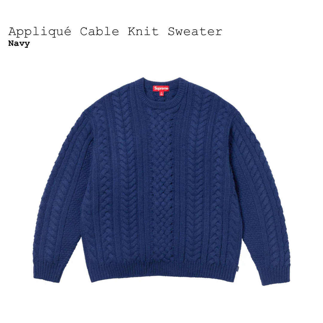 Supreme Applique Cable Knit Sweaterメンズ