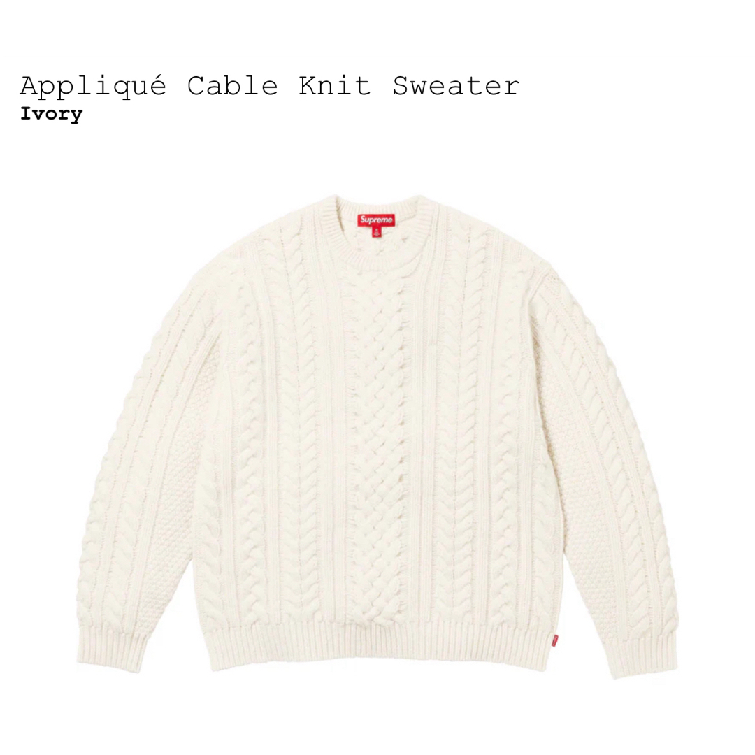 Supreme Applique Cable Knit Sweaterトップス