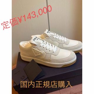 プラダ(PRADA)のPRADA スニーカー ホワイト 三角ロゴ 24cm 正規店購入 新品未使用品(スニーカー)