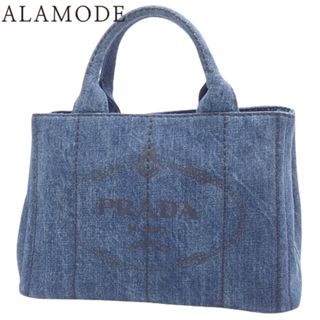 プラダ(PRADA)のPRADA(プラダ) CANAPA カナパ ハンドバッグ トートバッグ デニム DENIM AVIO ブルー青 ゴールド金具 BN2439 レディース 40802074717【中古】【アラモード】(ハンドバッグ)