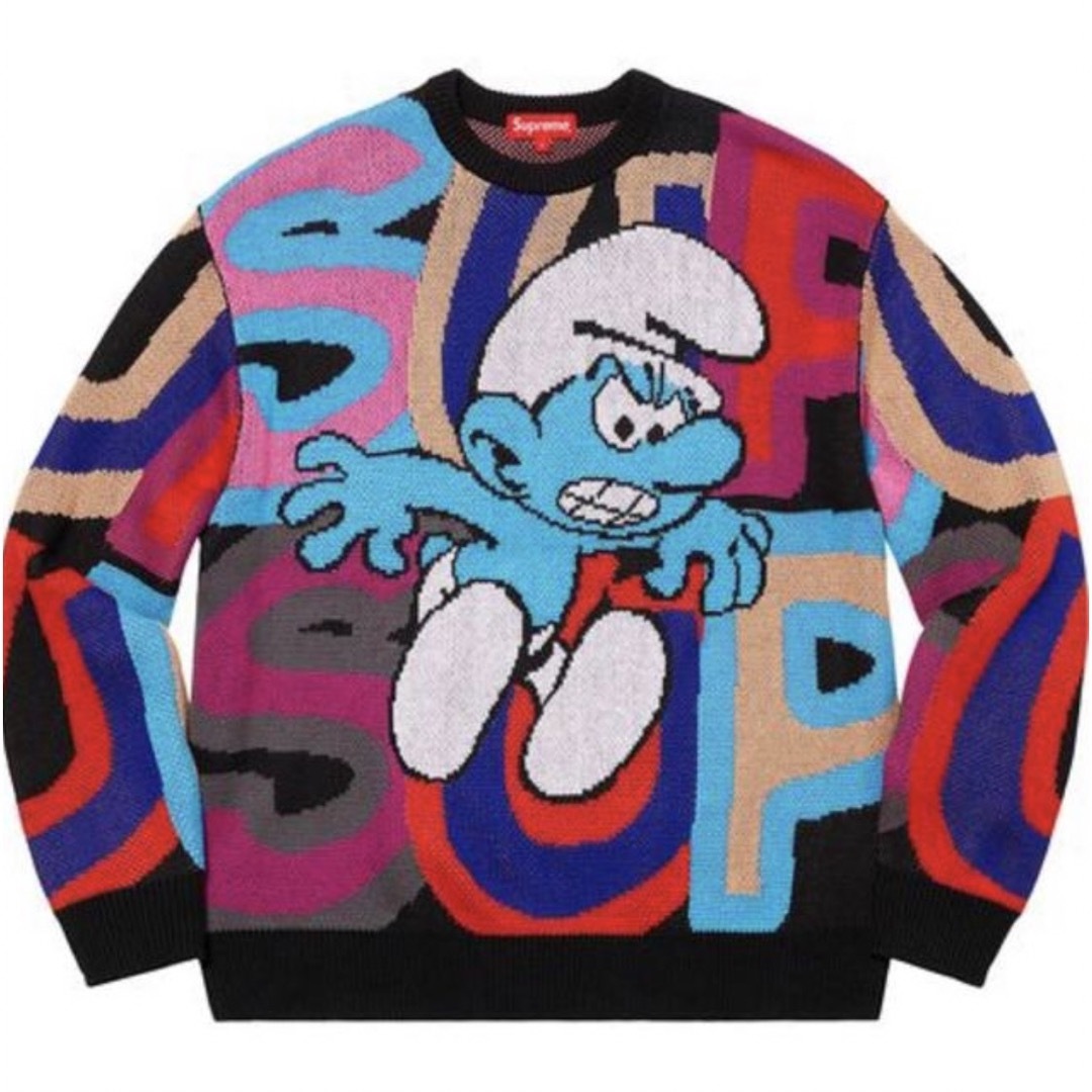 トップスSupreme Smurfs Sweater Black Lサイズ