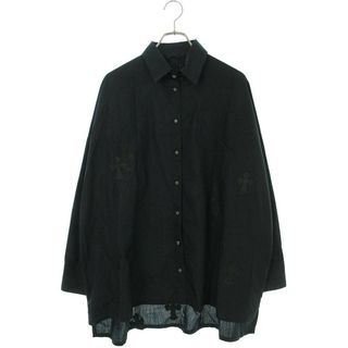 クロムハーツ(Chrome Hearts)のクロムハーツ  MAHAL KITA クロスパッチクロスボタンオーバーサイズ長袖シャツ メンズ S(シャツ)