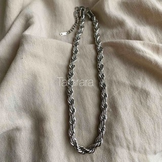 ●stainless twistnecklace 8mm S●金属アレルギー対応(ネックレス)