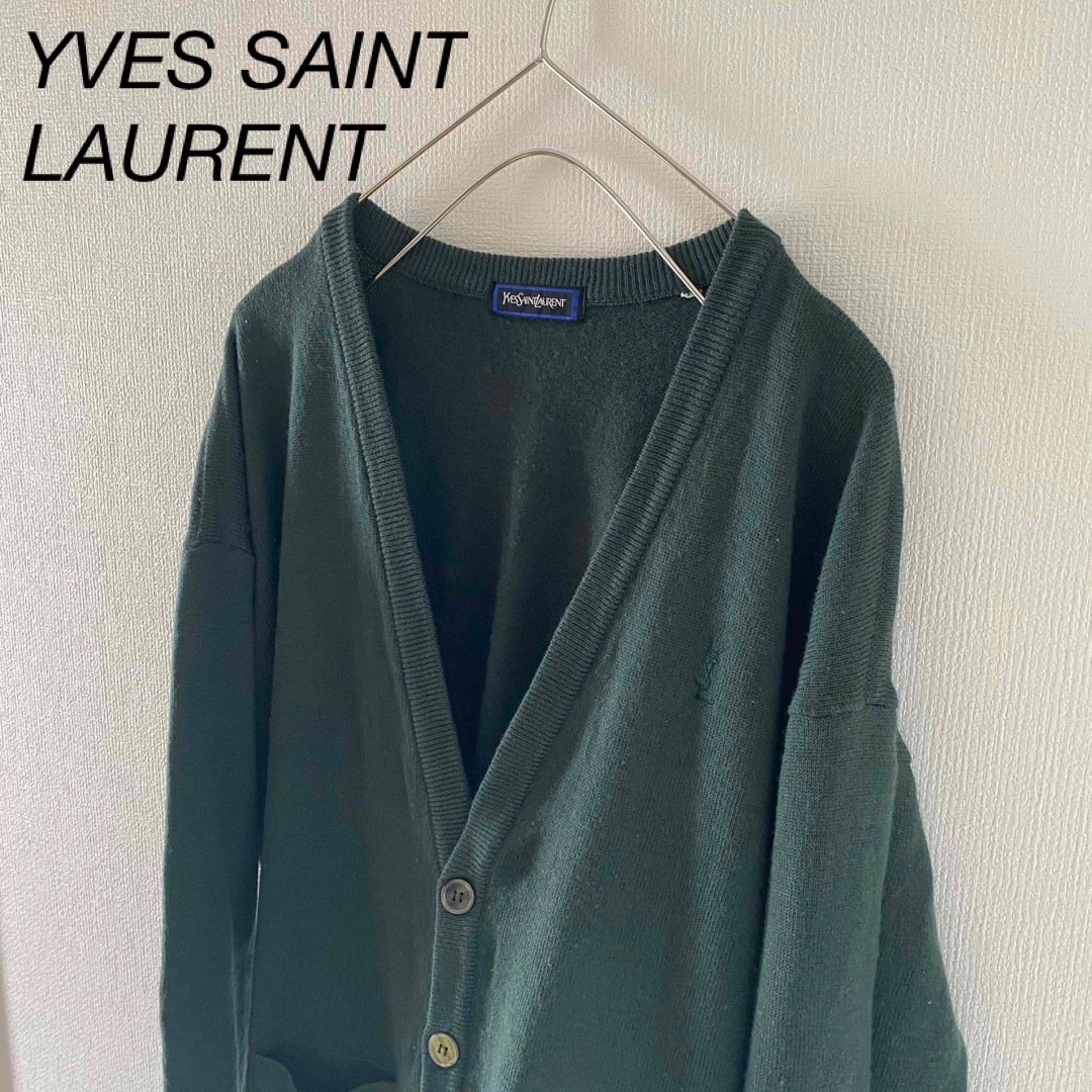 YVESSAINTLAURENTイブサンローランニットセーターカーディガンL長袖メンズ