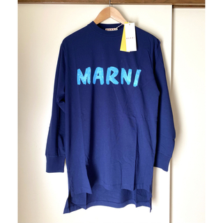 マルニ(Marni)のMARNI マルニ ペイントロゴ ロングTシャツ サイズ 36/38/40 新品(Tシャツ/カットソー(七分/長袖))