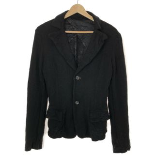 ヨウジヤマモト(Yohji Yamamoto)のYOHJI YAMAMOTO +NOIR ヨウジヤマモト プリュスノアール 07AW ウールナイロン2Bジャケット ブラック 2 NX-T38-164(その他)