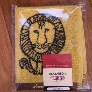 リサラーソン(Lisa Larson)のLISA LARSON リサラーソン  ウォッシュタオル　ライオン　新品未開封品(タオル/バス用品)