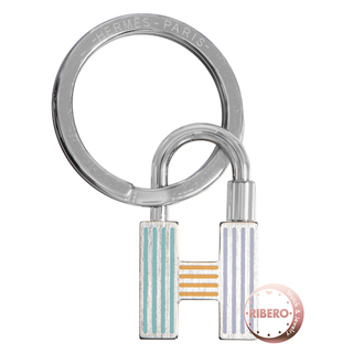 エルメス(Hermes)のHERMES エルメス Cadenas Quizz Rainbow カデナ クイズ レインボー H077309FP01 キーリング キーホルダー【中古】(キーケース)