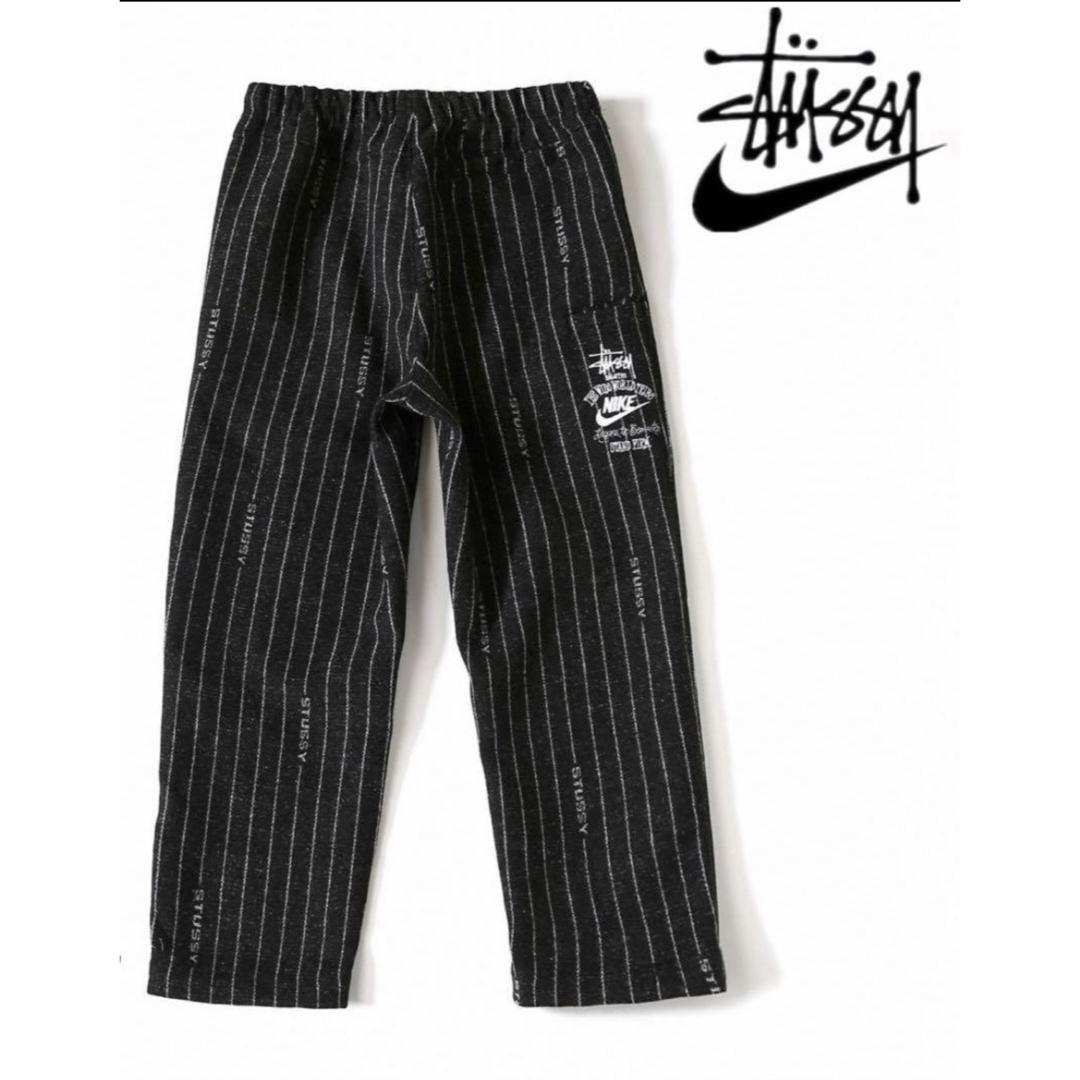 Stussy x Nike Stripe Wool Pants Blackレア