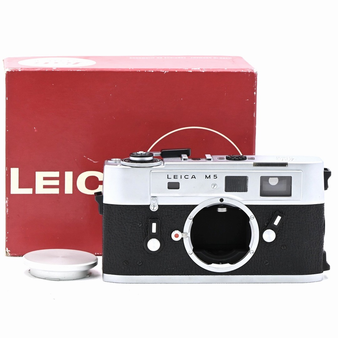 LEICA(ライカ)のLeica M5 シルバークローム 後期 135万番 3点吊 スマホ/家電/カメラのカメラ(フィルムカメラ)の商品写真