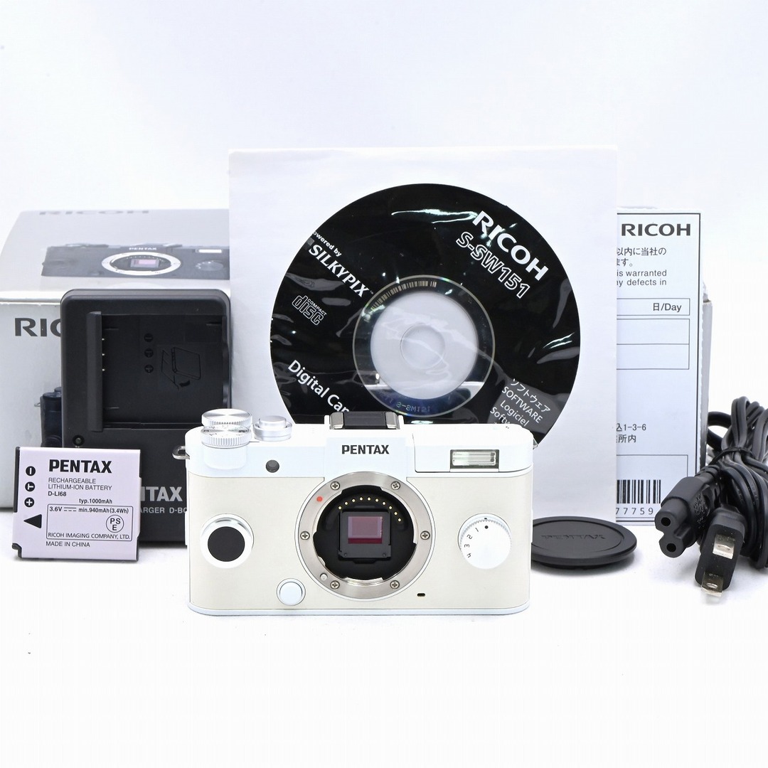 PENTAX(ペンタックス)のPENTAX Q-S1 ボディキット ピュアホワイト×クリーム スマホ/家電/カメラのカメラ(ミラーレス一眼)の商品写真