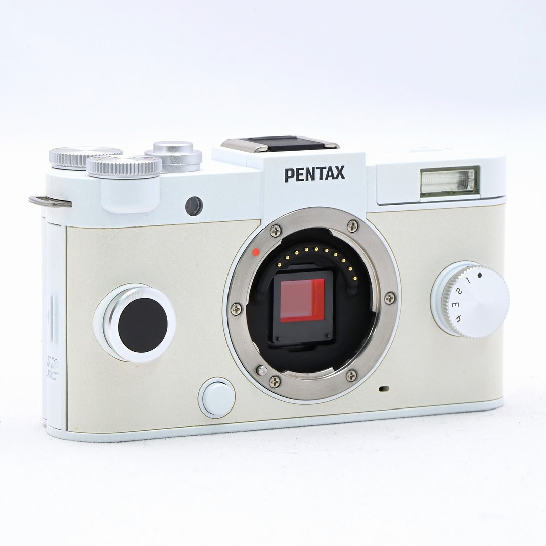 PENTAX(ペンタックス)のPENTAX Q-S1 ボディキット ピュアホワイト×クリーム スマホ/家電/カメラのカメラ(ミラーレス一眼)の商品写真