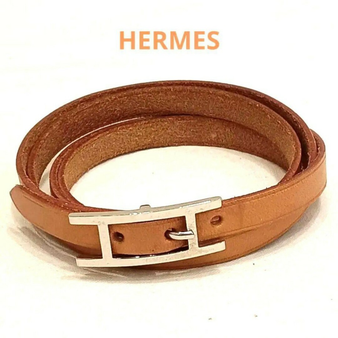 Hermes(エルメス)のHERMES♡レザーブレスレット アピ3  キャメル レディースのアクセサリー(ブレスレット/バングル)の商品写真