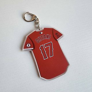 新品　MLB　ロサンゼルス・エンゼルス　ユニフォームキーホルダー　大谷翔平　赤(記念品/関連グッズ)