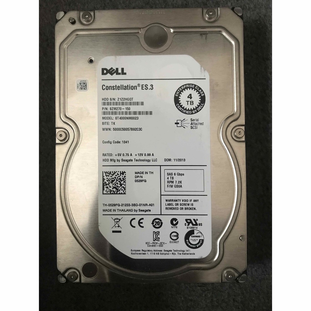 DELL(デル)のSeagate SAS HDD  4TB 新品 スマホ/家電/カメラのPC/タブレット(PCパーツ)の商品写真