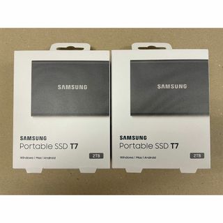 サムスン(SAMSUNG)の新品未開封　SAMSUNG ポータブルSSD T7 (2TB・2個セット)(PC周辺機器)