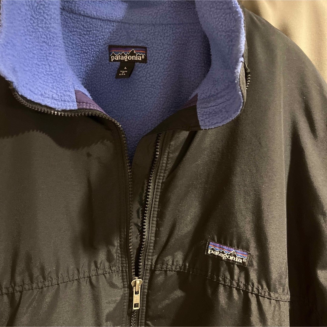 patagonia(パタゴニア)の希少な黒・美品 90s Patagonia シェルドシンチラジャケット USA製 メンズのジャケット/アウター(ナイロンジャケット)の商品写真