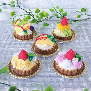 🍓フェルトおままごと🍓 ハンドメイド タルトAセット  新品未使用(おもちゃ/雑貨)