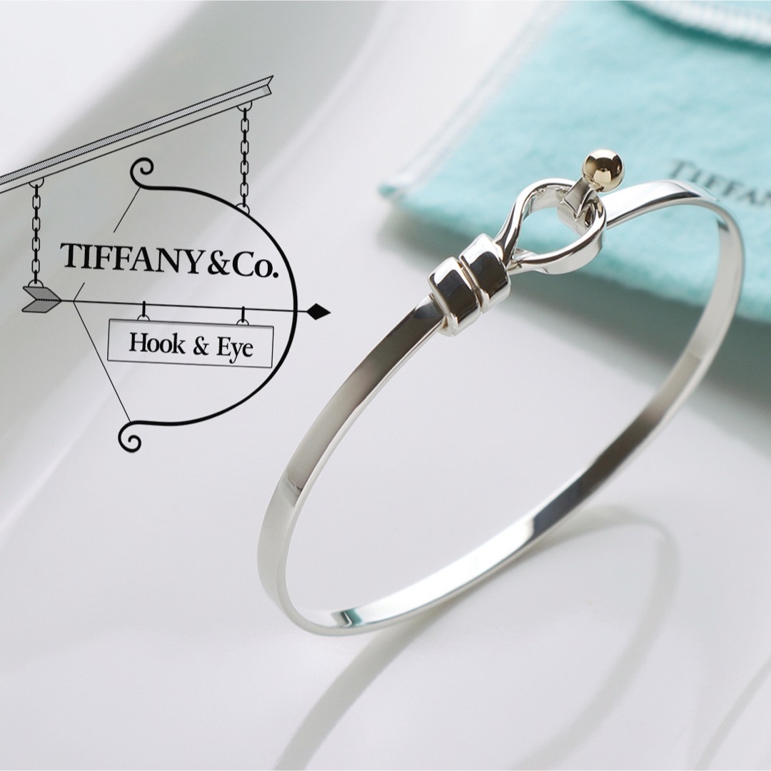 Tiffany & Co.(ティファニー)のミキミム様専用 極美品 TIFFANY フック&アイ 925 750 バングル レディースのアクセサリー(ブレスレット/バングル)の商品写真