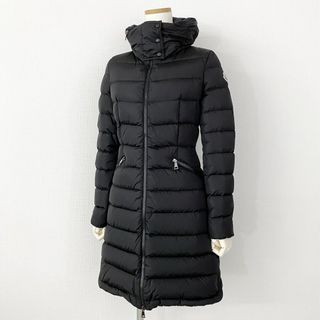 モンクレール(MONCLER)の25l2 《美品》 MONCLER モンクレール ロングダウンコート 00 ブラック フラメッテ ナイロンコート ロングコート ダウンジャケット  フード収納(ダウンコート)