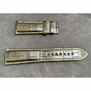 ブライトリング(BREITLING)の極美品　ブライトリング クロコダイル レザー ベルト 黒 24mm(レザーベルト)