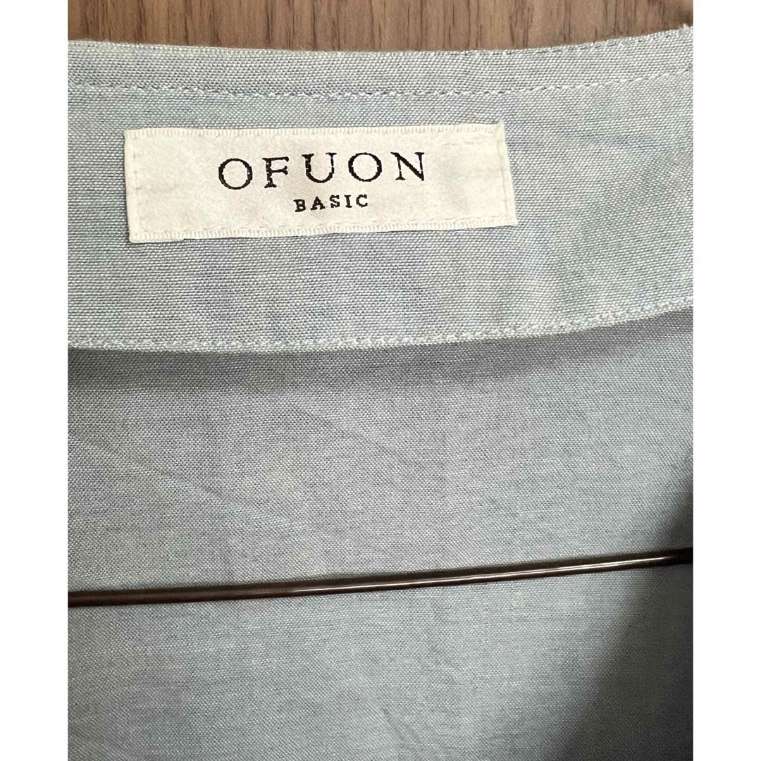 【OFUON】レディース　アウター　ブルー レディースのジャケット/アウター(ノーカラージャケット)の商品写真