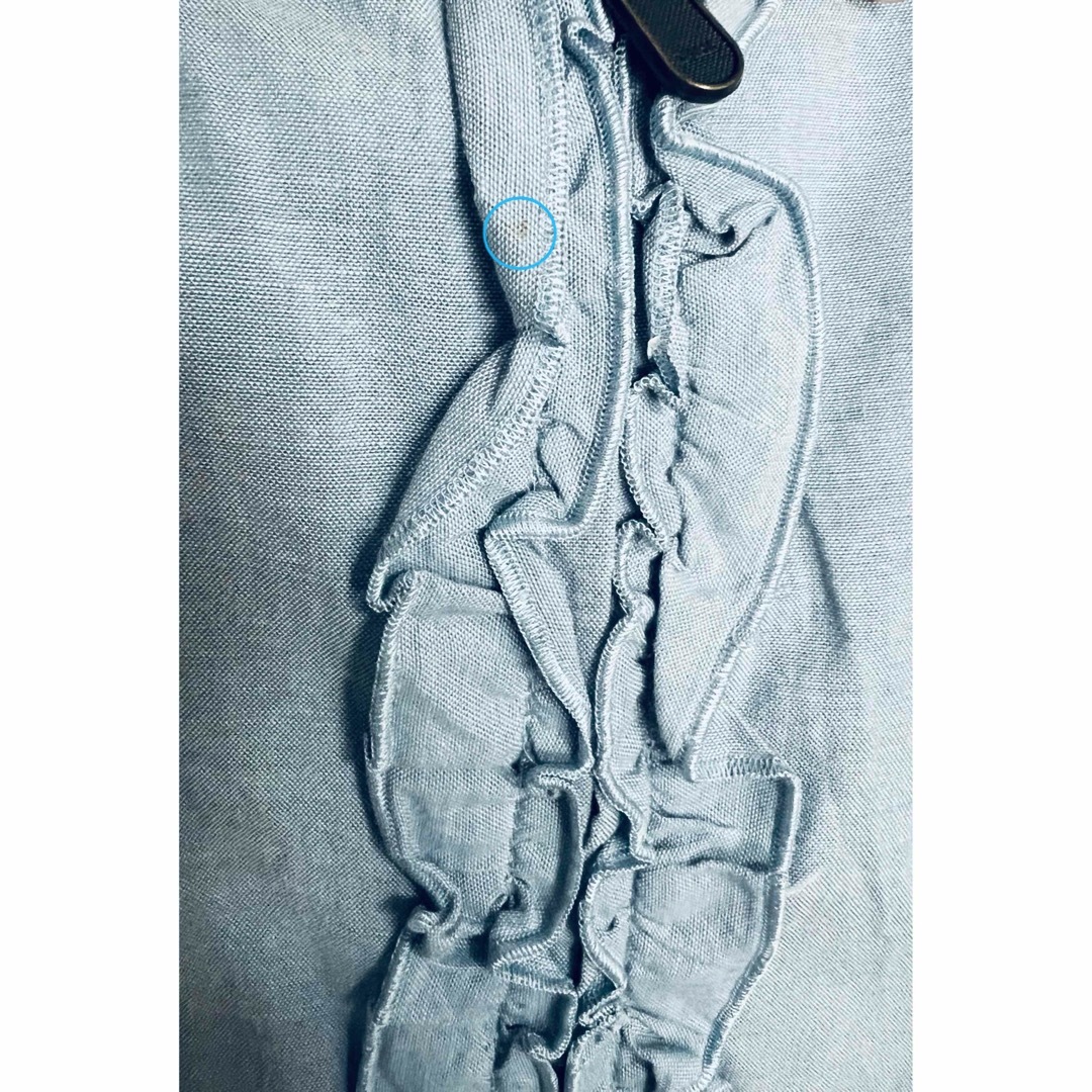 【OFUON】レディース　アウター　ブルー レディースのジャケット/アウター(ノーカラージャケット)の商品写真