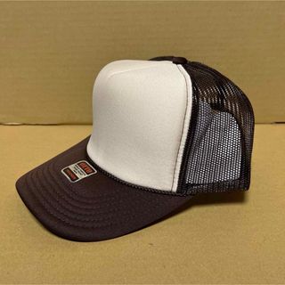 オットーキャップ(OTTO CAP)のOTTOメッシュキャップ★ツートンのブラウンタン★茶色とベージュ系タンのハーフ(キャップ)