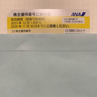 エーエヌエー(ゼンニッポンクウユ)(ANA(全日本空輸))のANA 株主優待券　1枚　有効期限2024年11月30日(その他)