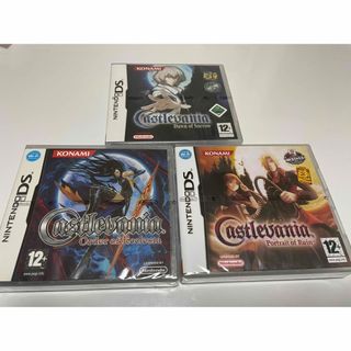 ニンテンドーDS(ニンテンドーDS)の【完全未開封】Castlevania悪魔城３本セットDS欧州版(携帯用ゲームソフト)