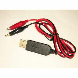 USB 5V → ワニ口クリップ ３V DC 変換 ケーブル 変圧 #2938(その他)