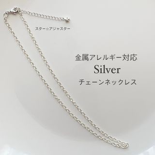 ＊金属アレルギー対応＊Silverチェーンネックレス＊【残り1点】(ネックレス)