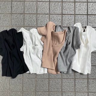 ジュエミ(JUEMI)のTwo-way Ribbed Mini T / JUEMI(Tシャツ(半袖/袖なし))