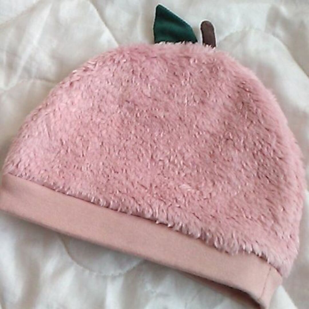 Souris(スーリー)の[新品] Souris ボア帽子 かぎ編みフラワー 40～45㎝ ピンク キッズ/ベビー/マタニティのこども用ファッション小物(帽子)の商品写真