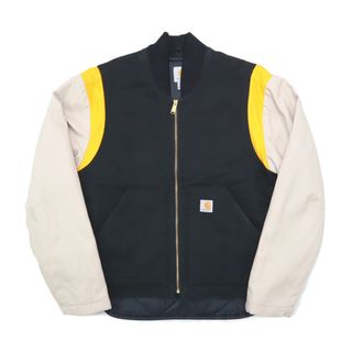 カーハート(carhartt)のレア 一点物 ビンテージ カーハート ダック ジャケット マルチカラー 古着 黒(ブルゾン)