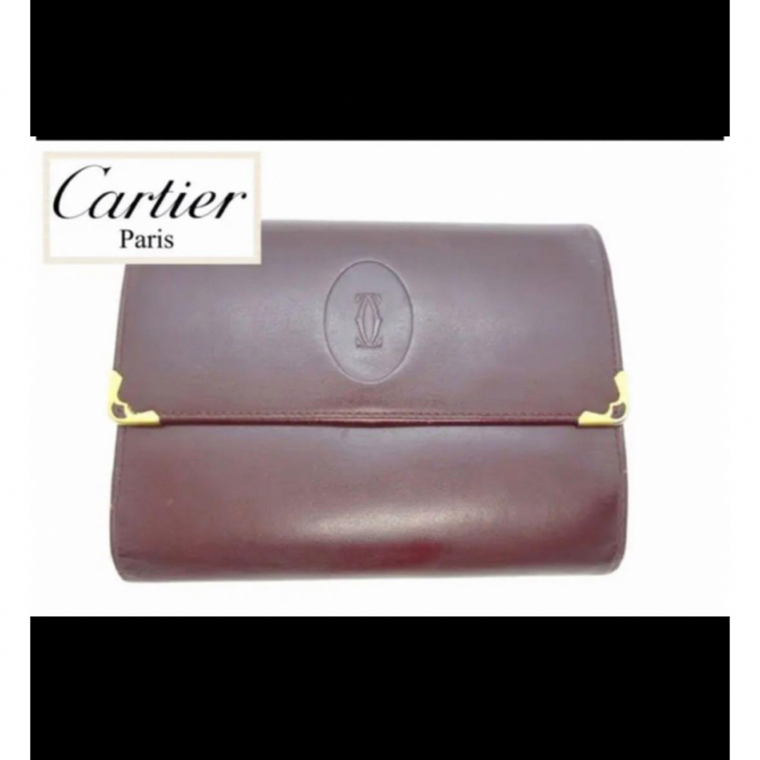 ファッション小物カルティエ Cartier レッド 赤 財布 ヴィンテージ ウォレット