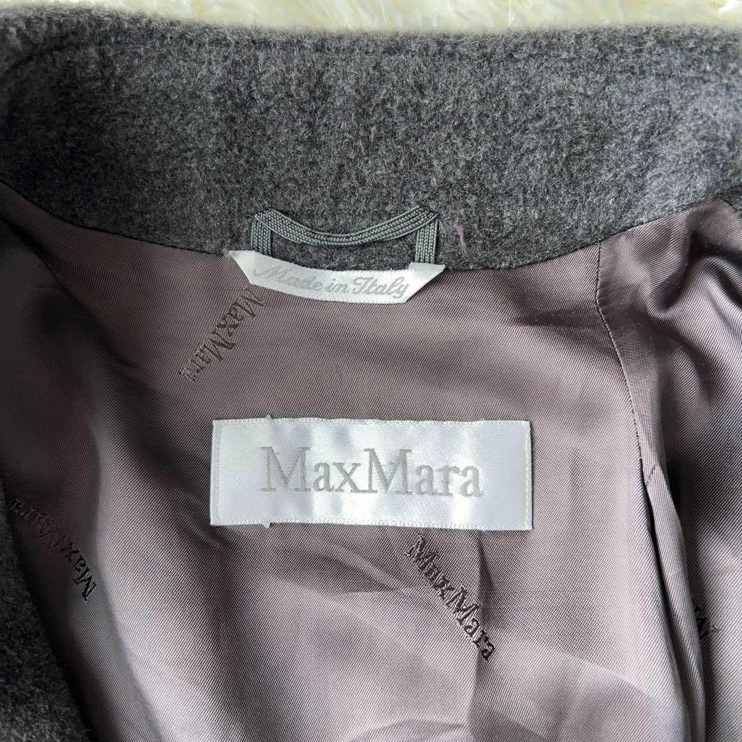 Max Mara(マックスマーラ)の美品✨マックスマーラ　ベルテッドコート　カシミヤ　最高級白タグ　マニュエラ　40 レディースのジャケット/アウター(ロングコート)の商品写真