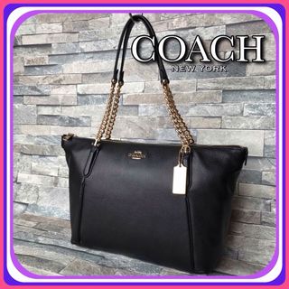 コーチ(COACH)の◆コーチ COACH トートバッグ ラグジュアリーペブルドレザーチェーントート (トートバッグ)