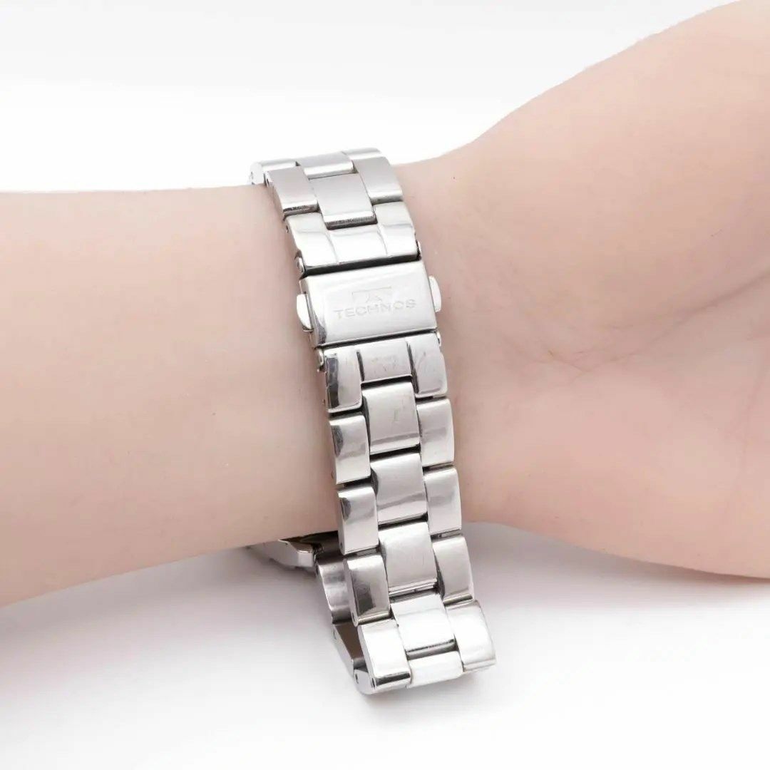 TECHNOS - 《希少》 TECHNOS 腕時計 ホワイト クロノグラフ メンズ 