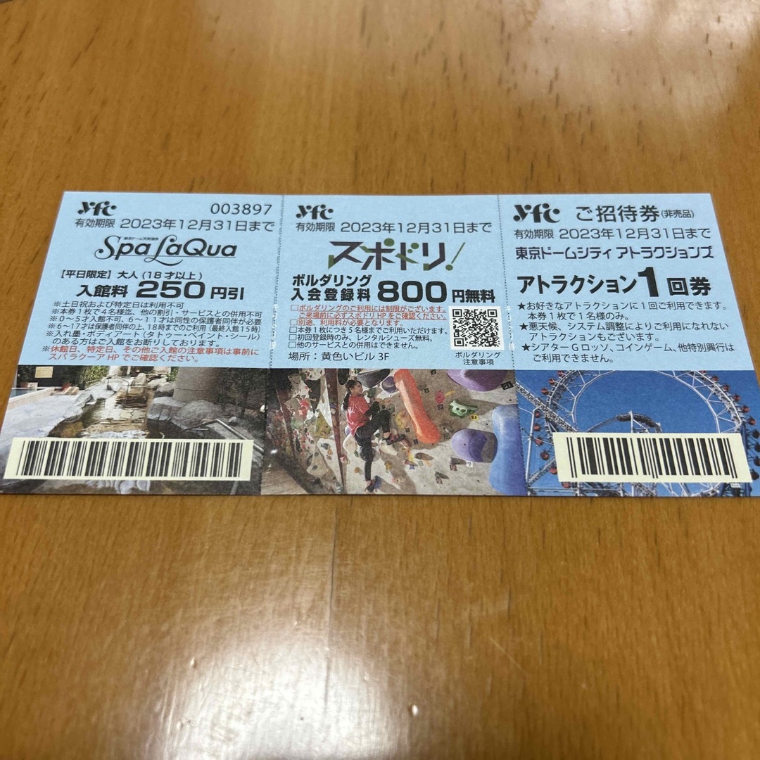 東京ドームシティアトラクションチケット4枚★有効期限2023年12月31日 チケットの施設利用券(遊園地/テーマパーク)の商品写真