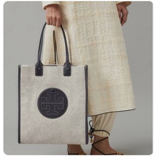 トリーバーチ(Tory Burch)のTory Burch ELLA MEDIUM CANVAS TOTE(トートバッグ)