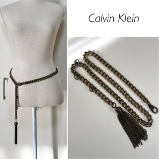 カルバンクライン(Calvin Klein)の【美品】Calvin Klein フリンジチェーンベルト(ベルト)