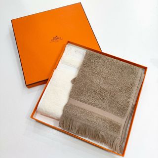 エルメス(Hermes)のHERMES　エルメス　フリンジ付き　タオル　2枚セット(ハンカチ)