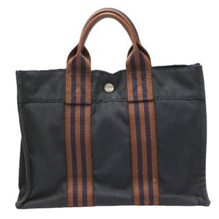 エルメス(Hermes)のエルメス  トートバッグ ネイビー  HERMES キャンバス フールトゥPM(トートバッグ)