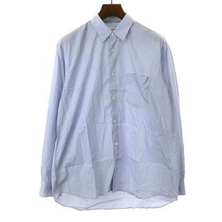 コムデギャルソン(COMME des GARCONS)のCOMME des GARCONS SHIRT コムデギャルソンシャツ FOREVER オーバーサイズストライプシャツ ブルー M CDGS1ST(シャツ)