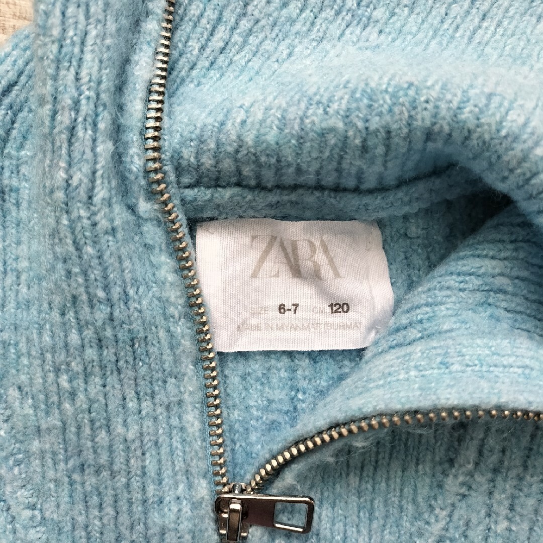 ZARA KIDS(ザラキッズ)のZARAキッズ:ハーフジップセーター120cm キッズ/ベビー/マタニティのキッズ服男の子用(90cm~)(ニット)の商品写真