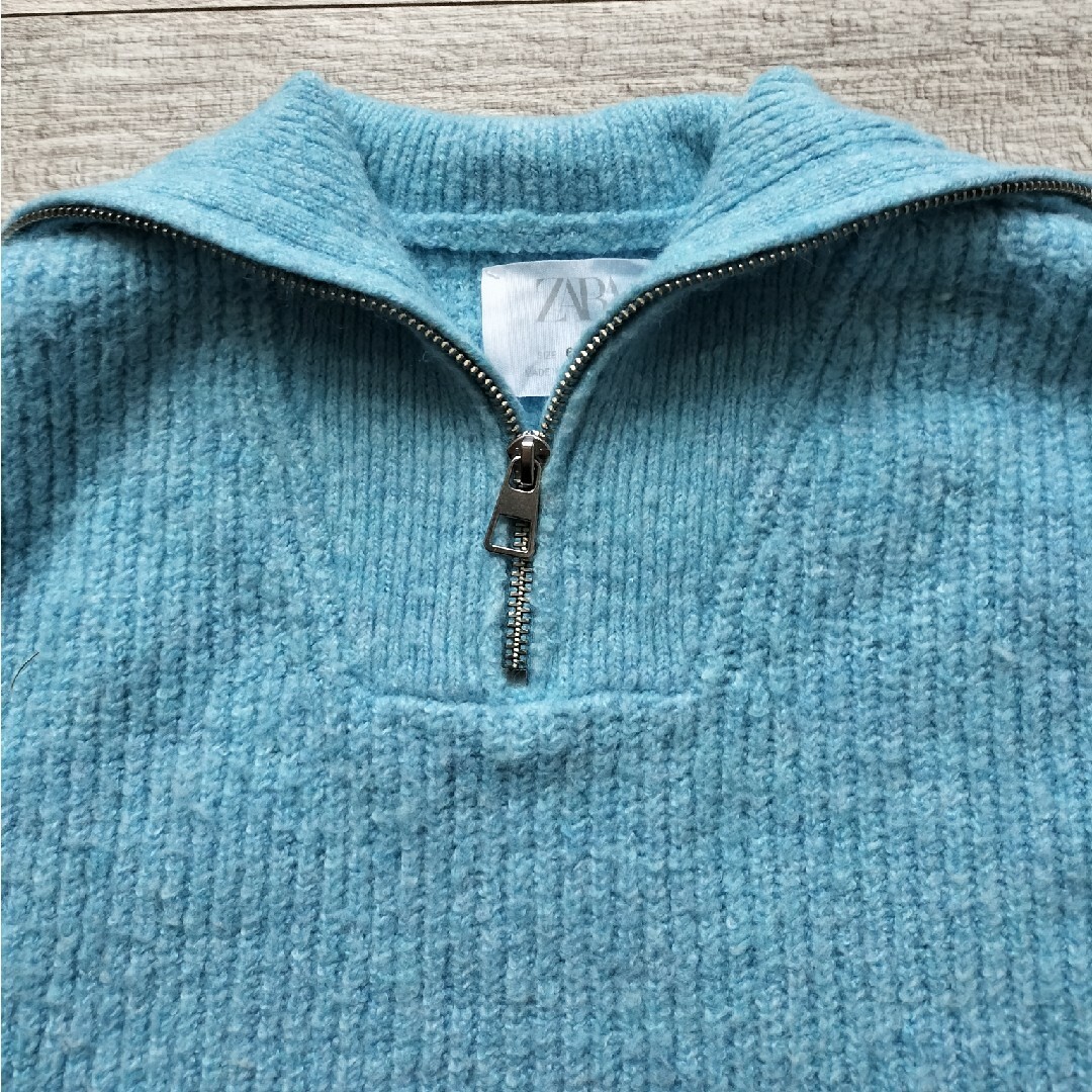 ZARA KIDS - ZARAキッズ:ハーフジップセーター120cmの通販 by ZARA KIDS - ZARAキッズ:ハーフジップセーター120cmの通販 by